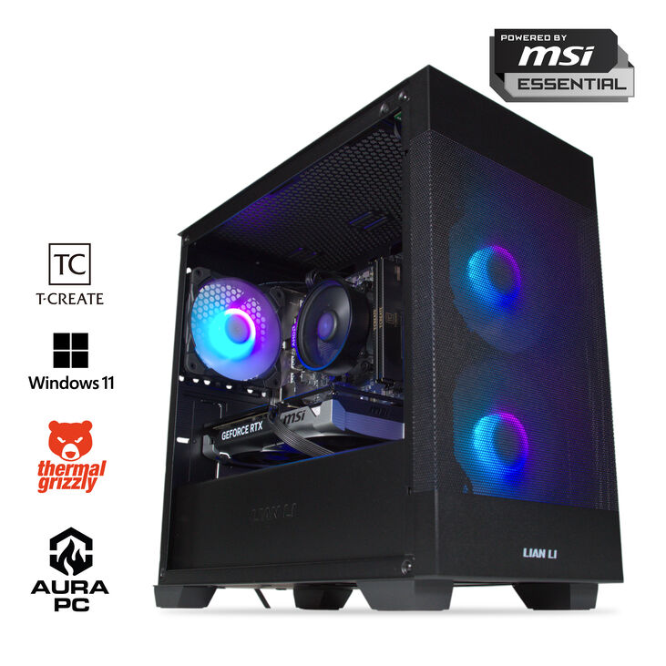 Ordenador AURA Gamer-PC Ryzen 5 7500F 32GB DDR5 1TB RTX 5060 Ti 16GB WiFi W11 V2 image number 0