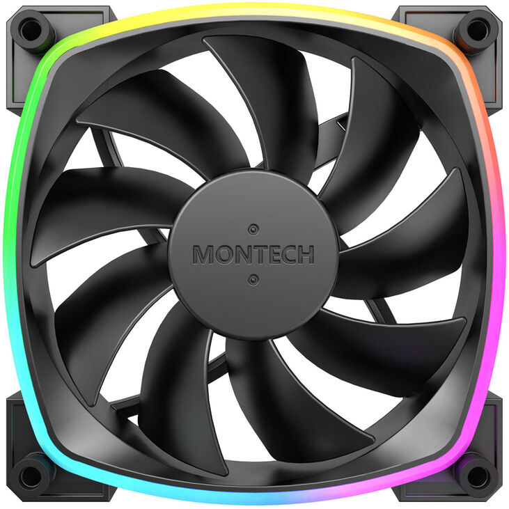 Ventilador Montech AX120 PWM ARGB PWM 120mm Negro (Pack 3) image number 1