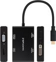 Adaptador Nanocable USB-C > HDMI + DVI/H + DP/H + VGA/H image number null