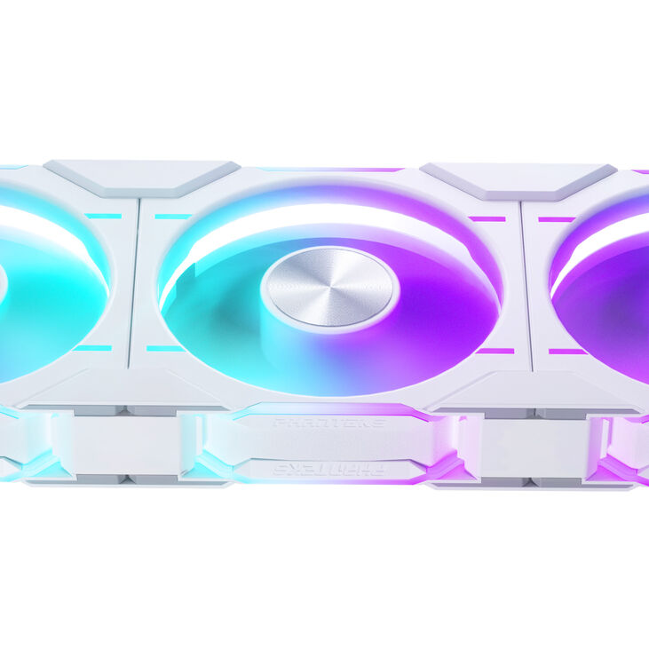 Ventilador Phanteks D30 PWM D-RGB Blanco Pack 3 - 120mm image number 4