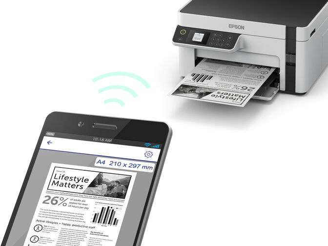 Multifuncional Epson EcoTank ET-M2120 Monocromo Wi-Fi image number 13