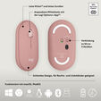 Rat&oacute;n Logitech Pebble 2 M350s Bluetooth Rosa image number null
