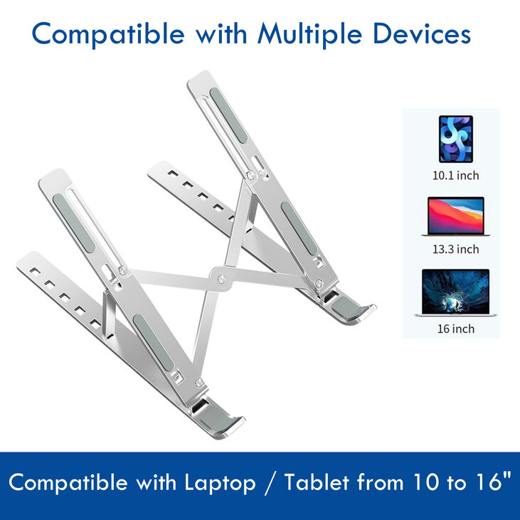 Soporte Ewent EW1266 Aluminum Folding Laptop Stand Gris image number 4