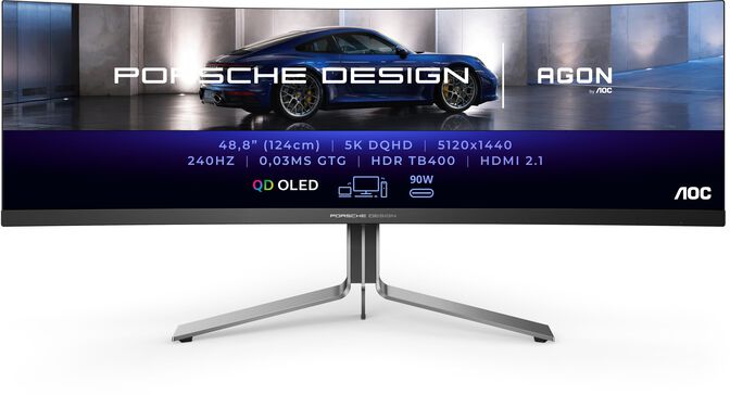 Monitor Curvo AGON PRO Porche Design 49" PD49 OLED 5K 240Hz 0.03ms image number 0