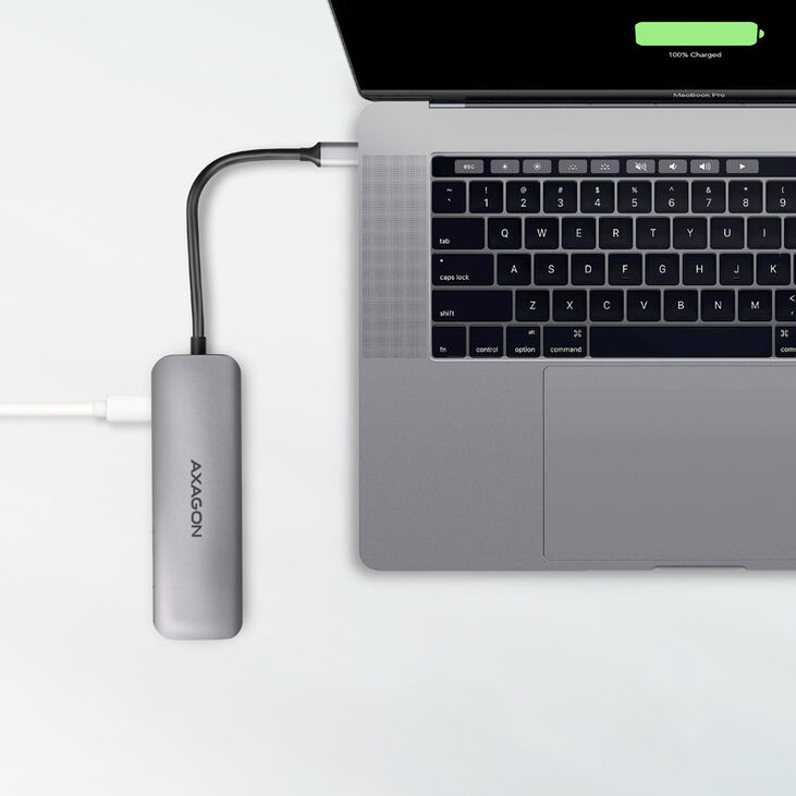 HUB USB-C AXAGON HMC-5 2x USB-A, HDMI, SD/microSD, USB 3.2 Gen 1 hub, PD 100W image number 3