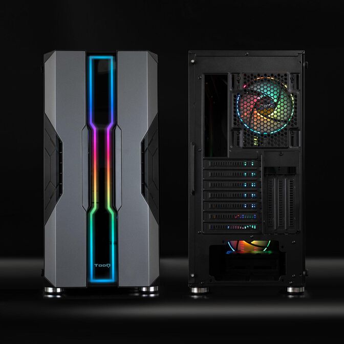 Caja E-ATX Tooq NIGHTCITY ARGB c/ Cristal Templado Negra image number 2