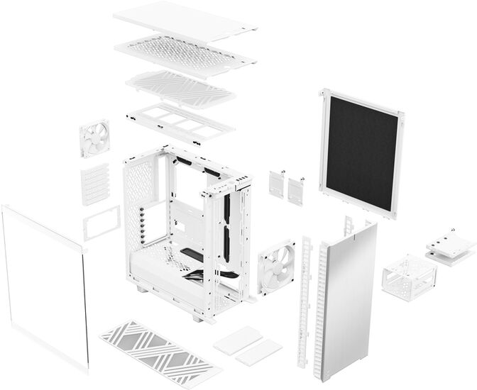 Torre ATX Fractal Design Define 7 Compact Blanco Templado Clear Tint image number 6