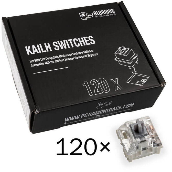 Pack 120 Switches Kailh Speed Silver para Glorious GMMK image number 0