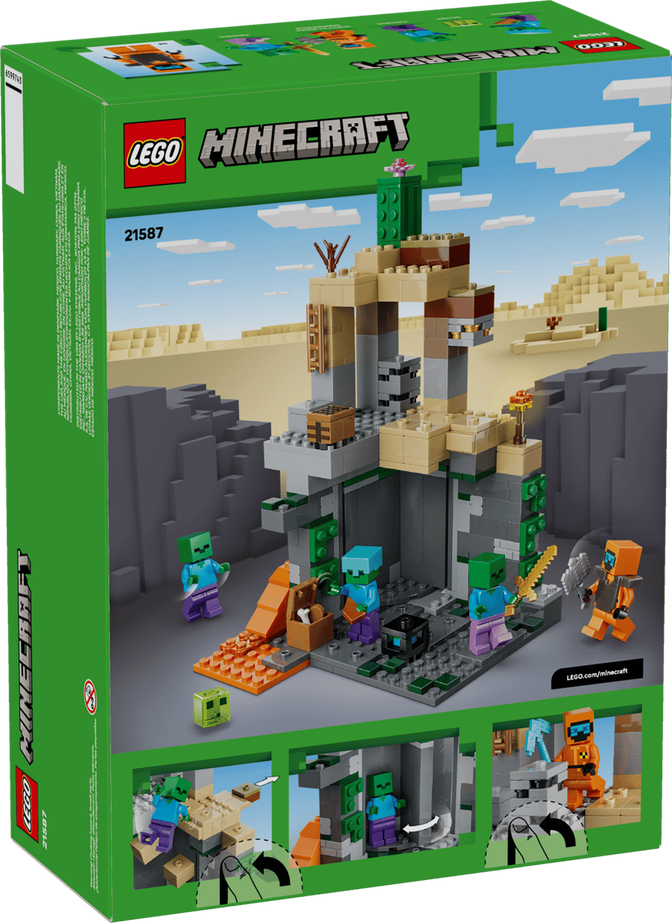 LEGO Minecraft: La Mazmorra del Zombi, 284 Piezas (21587) image number 1