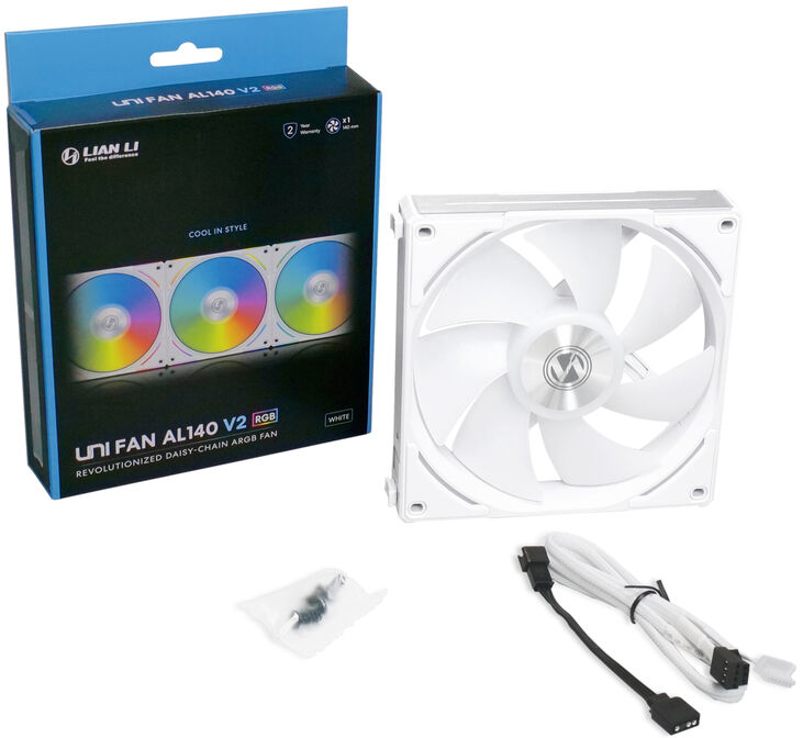 Ventilador Lian Li UNI AL140 V2 RGB PWM Blanco 140mm image number 4
