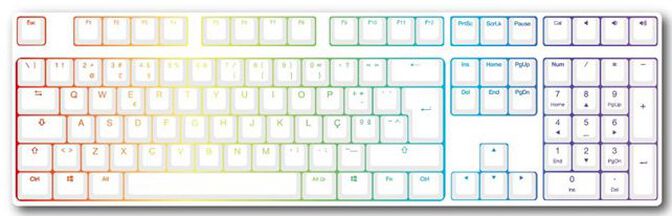 Juego de 109 Teclas Ducky PBT Doubleshot Blanco (ES) image number 0