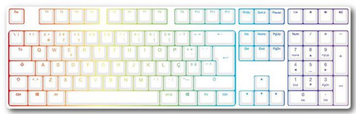 Juego de 109 Teclas Ducky PBT Doubleshot Blanco (ES) image number 0