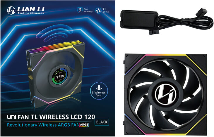 Ventilador Lian Li UNI FAN TL120 LCD Wireless RGB PWM Negro 120mm image number 7