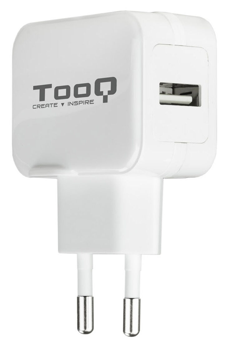Cargador Tooq  USB 5V 2.4A Blanco image number 0