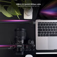 Cable USB 3.2 Gen2x2 Nanocable 20Gbps 5A/100W 4K/60HZ USB-C M/USB-A/M 2 M Gris/Negro image number null