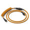 Cable Coiled Glorious USB-C para USB-A , 1,37m - Glorious Gold