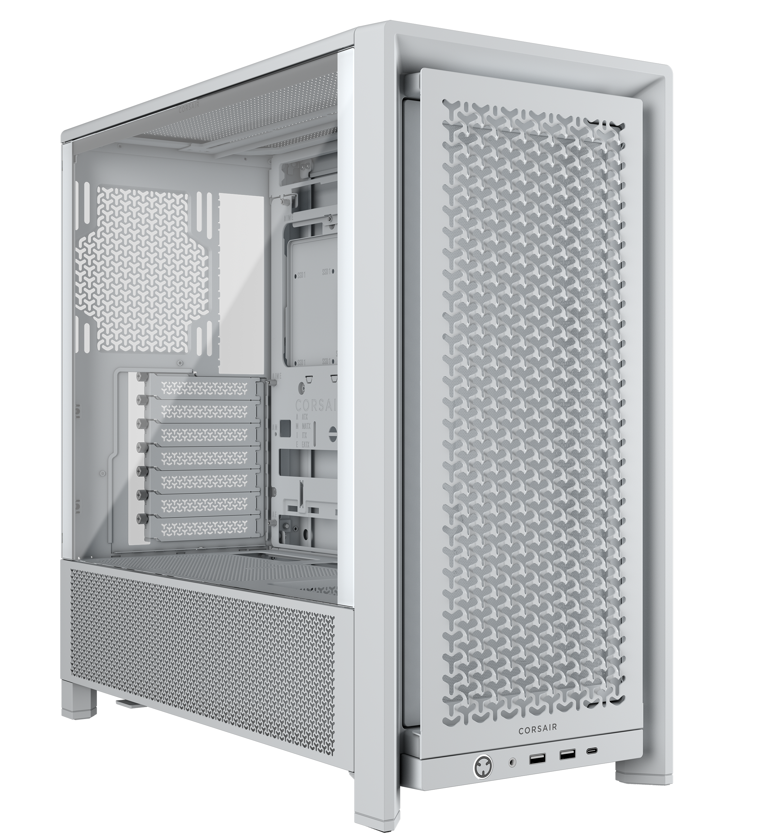Torre ATX Corsair Frame 4000D Performance Blanco Cristal Templado