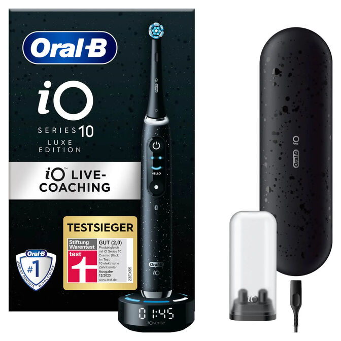 Cepillo de Dientes El&eacute;ctrico Oral-B iO Series 10 Black Onyx Luxe Edition image number 1
