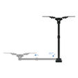 Soporte de Pared Tooq Tilt e GiRat&oacute;nrio 3 Pivots 13" a 42" Max. 20Kg Negro image number null