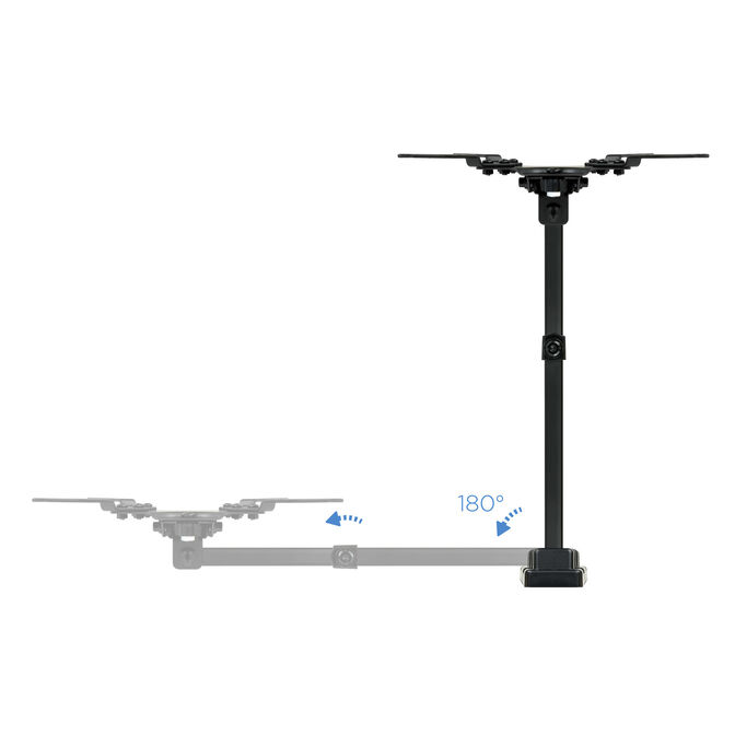 Soporte de Pared Tooq Tilt e GiRat&oacute;nrio 3 Pivots 13" a 42" Max. 20Kg Negro image number 16