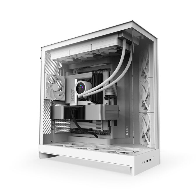 Torre E-ATX NZXT H9 Flow Blanca (2025) Cristal Templado image number 1