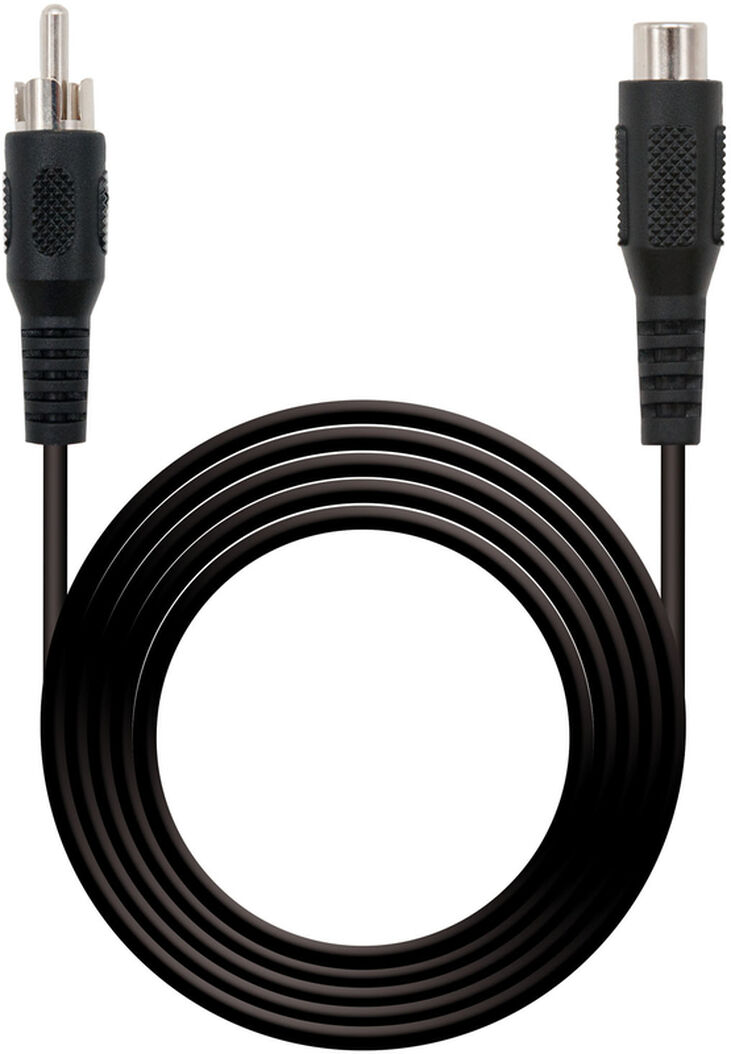 Cable RCA Prolongador NanoCable RCA/M-RCA/F 5M Negro image number 0