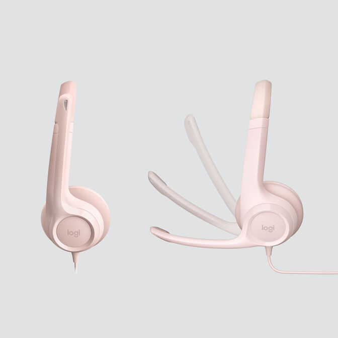 Auriculares Logitech H390 USB Rosa image number 1