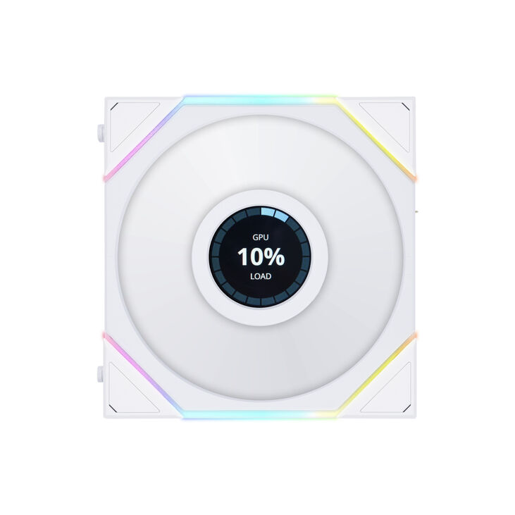 Ventilador Lian Li UNI FAN TL120 LCD RGB PWM Blanco 120mm (Pack 3) image number 2