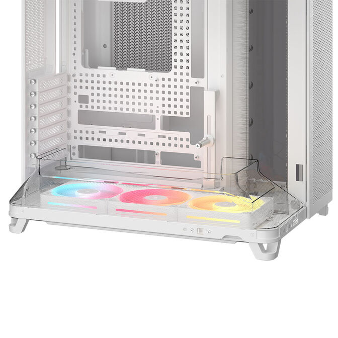 Torre E-ATX Corsair AIR 5400 LX-R Link Blanca Cristal Templado image number 10