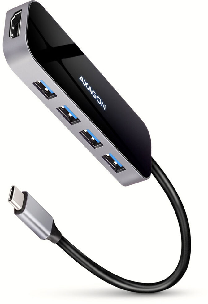 HUB USB-C AXAGON HMC-6H4A 4x USB-A + HDMI, USB-C 3.2 Gen 1 hub, PD 100W image number 0