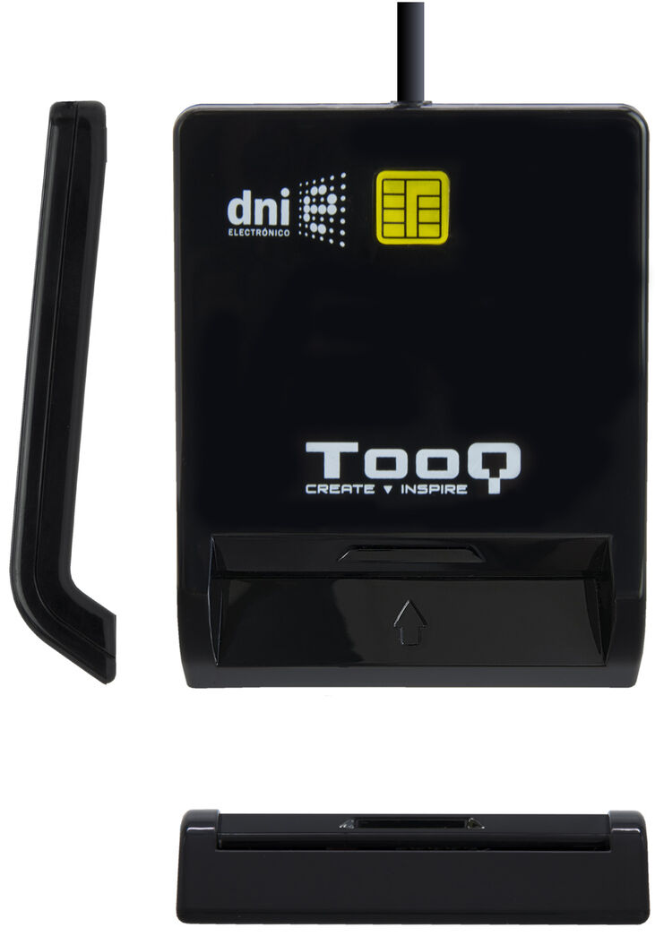 Lector de Tarjetas Tooq - Tarjeta Inteligentes / DNIe 4.0 / SIM USB-C Negro image number 1