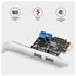 Adaptador PCIe AXAGON PCEU-232RS PCIe card - 2+2x USB 5Gbps port, SATA power image number null