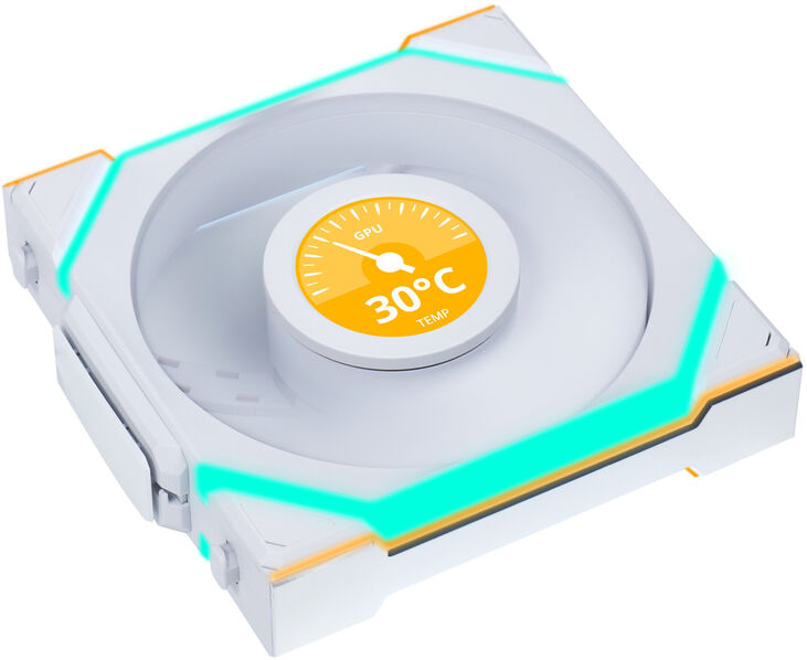Ventilador Lian Li UNI FAN SL120 LCD Wireless RGB PWM Blanco 120mm image number 1