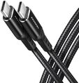 Cable de cargamento AXAGON BUCM3-CM30AB cable USB-C  <-> USB-C 3.2 Gen 1, 3m, PD 60W, 3A, ALU, braid, Negro image number null