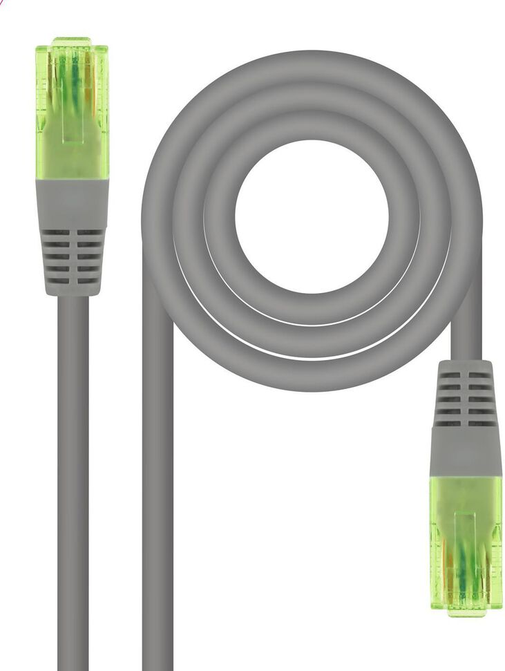 Cable de Red Patchcord Nanocable RJ45 CAT.6 UTP AWG26 CCA 0.25 M Gris image number 0