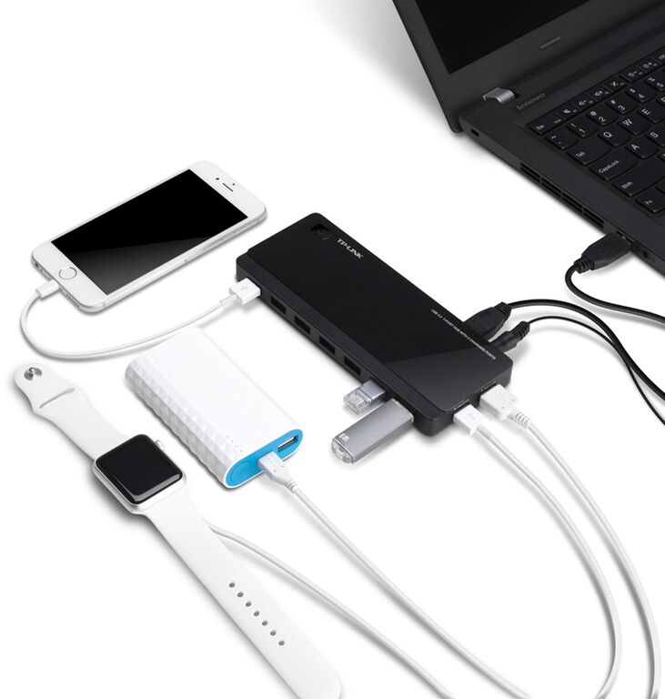 Hub USB TP-Link 7 Portas USB 3.0 - 2x 2.4A Smart Charging image number 2