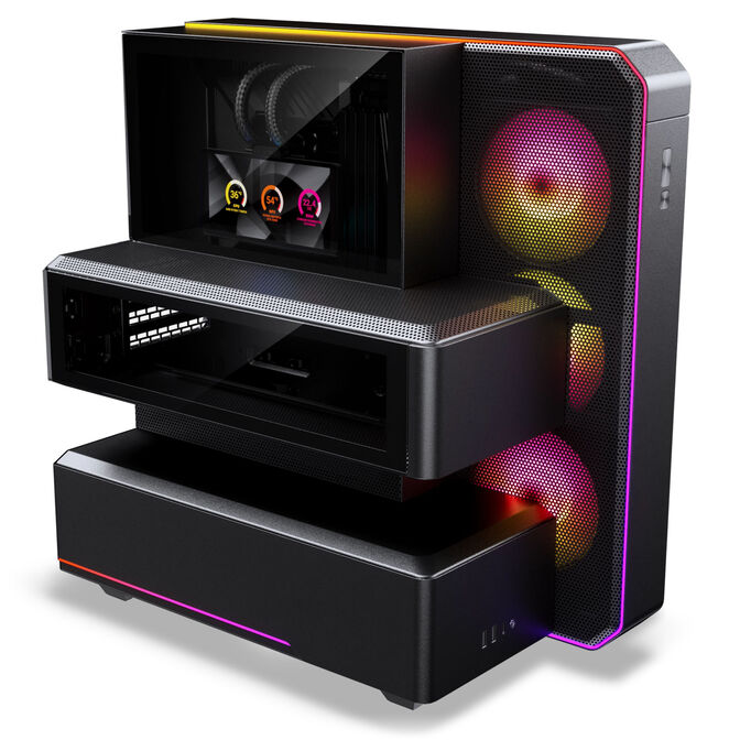 Caja ATX Phanteks EX5 MAX DRGB Negra (Incluye AIO 360mm y Monitor LCD 6") image number 1