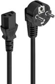 Cable de Alimentacion Ewent EC1901 Shuko Plug > IEC, Angled 90&deg;, 3m Negro image number null