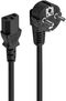 Cable de Alimentacion Ewent EC1901 Shuko Plug > IEC, Angled 90°, 3m Negro