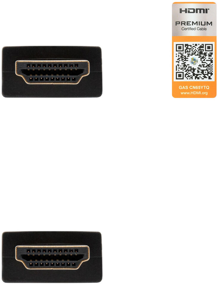 Cable HDMI V2.0 4K@60Hz 18Gbps / Ethernet NanoCable USB-A M/M 1.5 M Negro image number 2