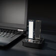 Dock Tooq para 2xSSD M.2 NVMe PICe USB-C3.2 Gen2 Clone Negro image number null
