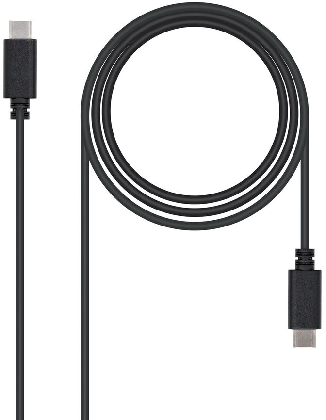Cable USB 2.0 3A Nanocable USB-C M/M 1 M Negro image number 0