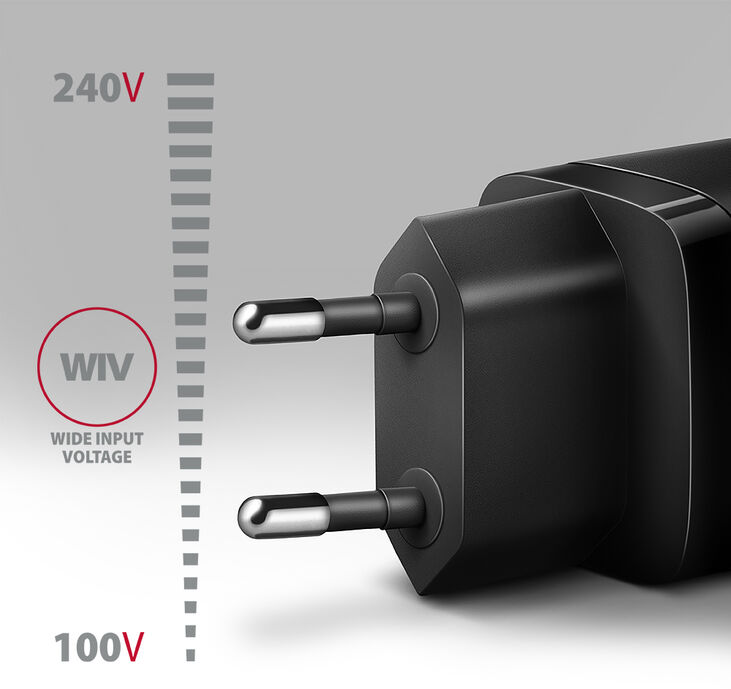 Carregado de pared AXAGON ACU-PD20, 1 puerta (USB-C), PD3.0/PPS/QC4+/AFC/Apple, 20 W, Negro image number 2