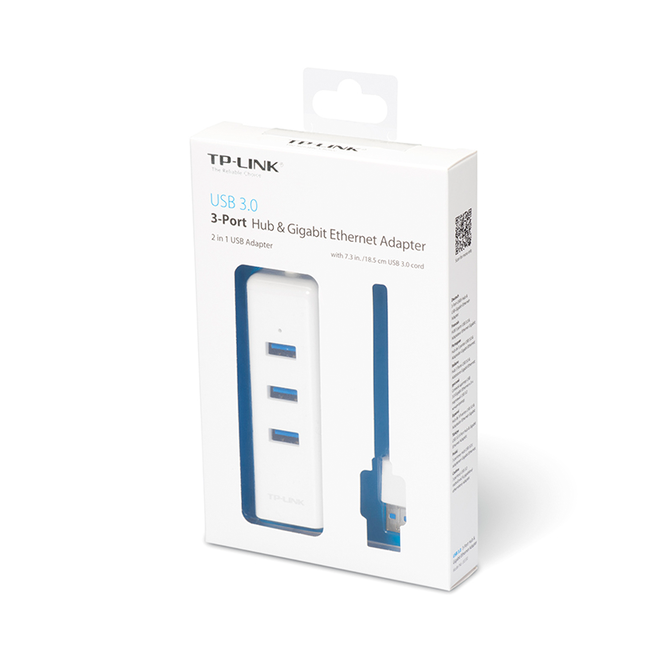 Adaptador USB TP-Link UE330 USB 3.0 para Ethernet Gigabit + 3 Portas USB 3.0 image number 4