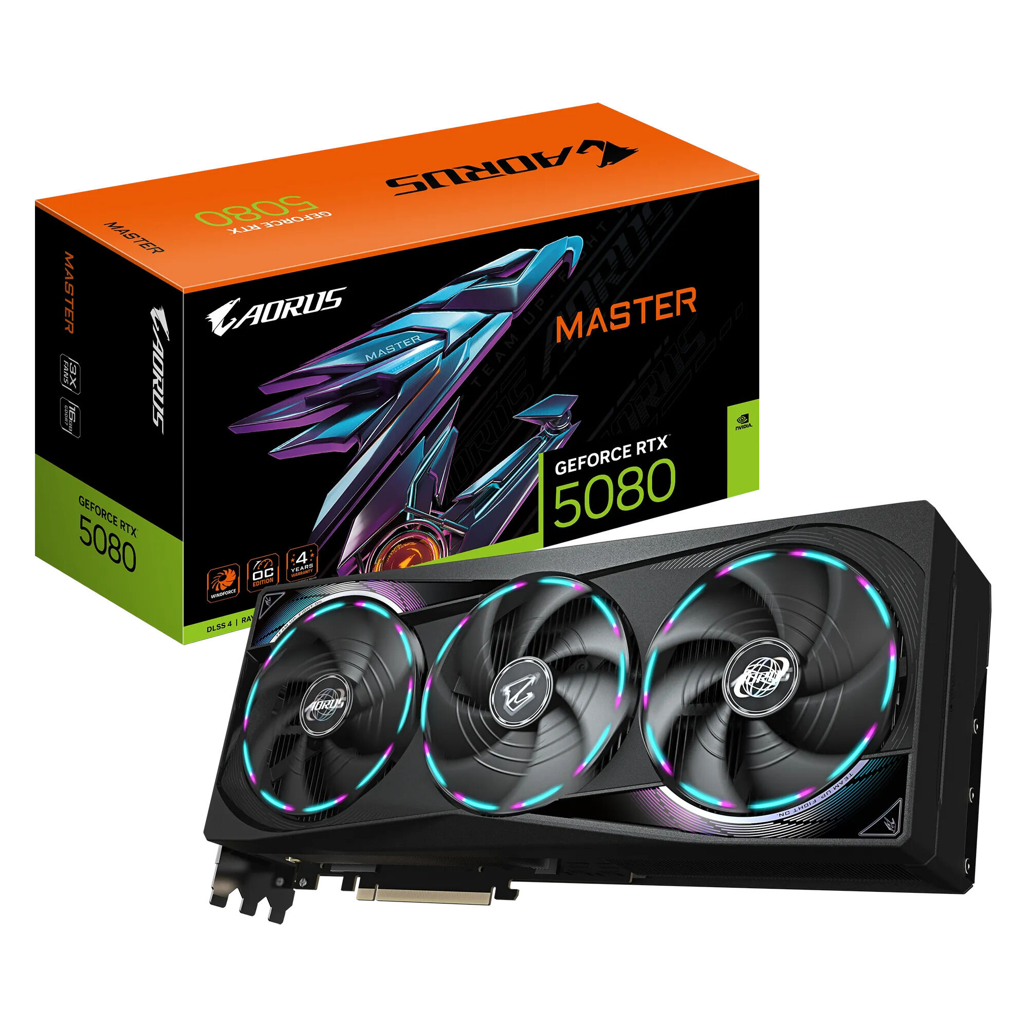 Tarjeta Gr&aacute;fica Gigabyte GeForce&reg; RTX 5080 Aorus Master 16GB GDDR7 DLSS3
