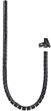 Organizador de cables flexible Nanocable 25 mm 2 M Negro