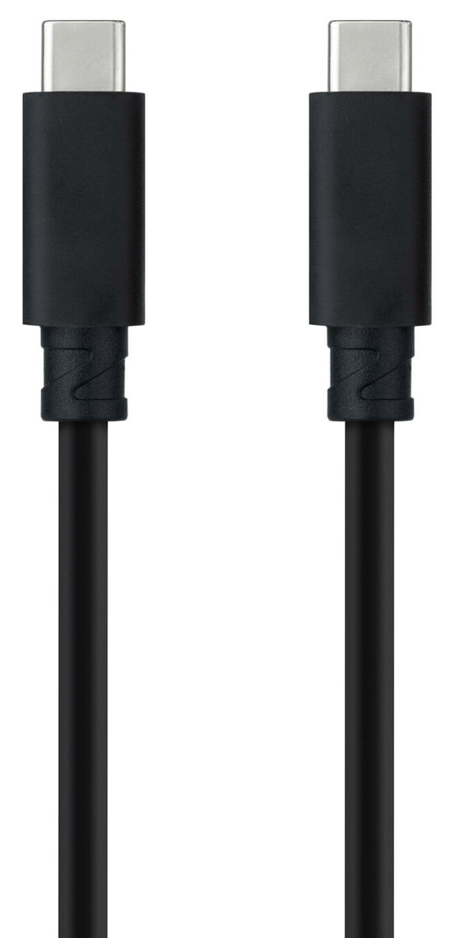 Cable USB-C 3.1 Gen2 Nanocable 10Gbps 5A 4K/60Hz 0.5 M Negro image number 1