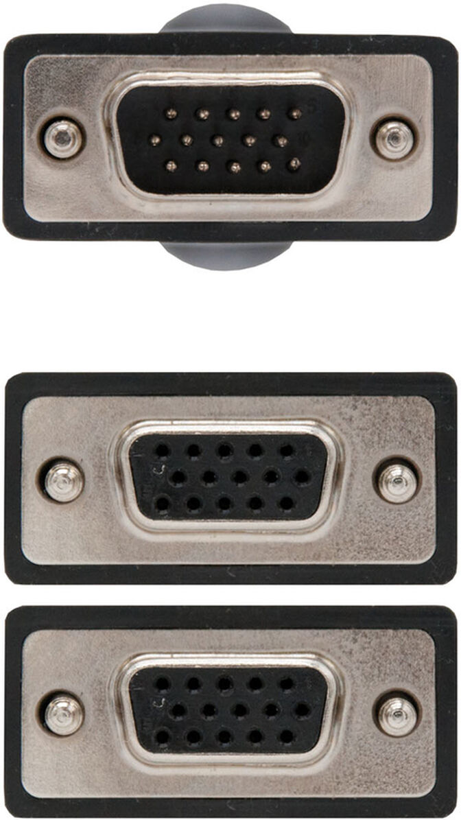 Cable Bifurcador SVGA NanoCable VGA/M-2xVGA/F 45 CM Negro image number 1