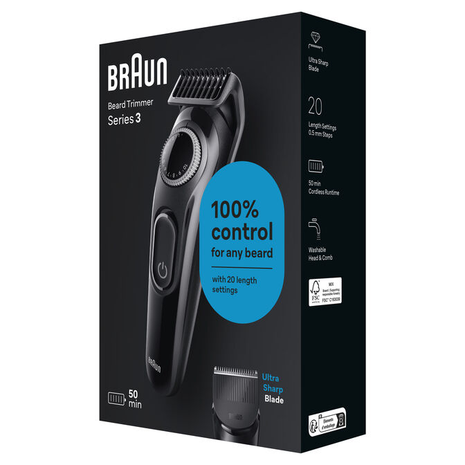 Recortadora de Barba Braun BT3400 image number 4