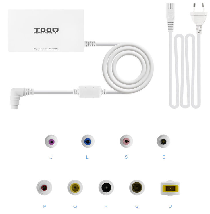 Cargador de Portátil Slim Tooq 100W 1x USB 9 Conectores Blanco image number 4